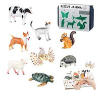 zoocco 8 Pcs Insect & Animal Slot-Assembly Toys, 3 Difficulty Levels of Realistic Kids' Insect & Animal Slot Assembly Toys for Nature Discovery (Intermediate)