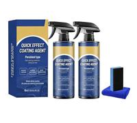 zoocco Advanced Car Quick-Acting Coating Agent Spray - Nano Ceramic Coating for Scratch Repair & Oil Film Removal, Long-Lasting Hydrophobic Protection for Paint, Glass & Plastic 120ml (2pc)