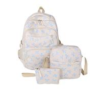 zoocco Bow Backpack for Womans with Lunchbox, Stylish Daily Carry for School Travel and Activities (Blue)