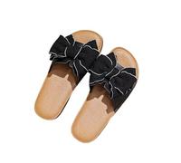 zoocco Bow Sandals for Women - Cute Slip-On Flat Sandalss with Bows, Summer Sandals for Women 2025, Lightweight Vacation Shoes (G,40)