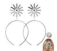 zoocco Brain Loading Symbol Headband Funny Headbands with Rotating Design, Creative Hairpin Headband & Hairband for Parties, Cosplay, Students, Gifts (2PCS A)