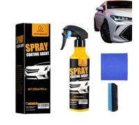 zoocco Car Coating Spray - Nano Ceramic Coating for Cars, DIY Quick Detailer Spray with Microfiber Cloth, Wipe-off Auto Shine Protection (1 Sets)