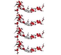 zoocco Cherry Blossom Patches Iron On Sew On Appliques (A8)