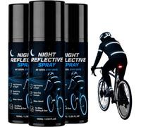 zoocco Clear Reflective Spray Paint, 100ml Night Reflective Coating for Bicycle, Running, Walking, Camping, Driveway, Fence, Signs, 1/2/3PCS (3PC)