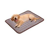 zoocco Cooling Mat for Dogs, Soft Cool Touch Pet Cooling Pad for Sofa Car Travel, Foldable Washable Summer Rest Mat Small Dogs, Cats & Puppies (Brown,40 * 30cm)
