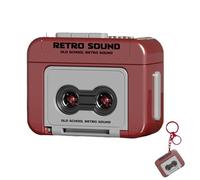 zoocco Creative Mini Tape Recorder Keychain, Retro Sound Keychain, Mini Tape Recorder, Recordable Fun Key Backpack Hanging Accessory Gifts for Friends (1*Red)