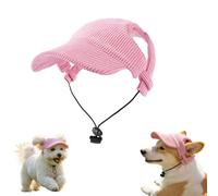 zoocco Dog Baseball Cap, Puppy Sun Hat with Ear Holes, Breathable Mesh Pet Summer Cap for Small Medium Large Dogs, Beach & Outdoor Walking (Pink,Small)