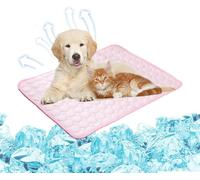 zoocco Dog Cooling Mat Large, Self-Cooling Gel Mat for Dogs & Cats, Foldable Pet Crates, Sofa, Car & Indoor Use (Non-Slip, Breathable Summer Essential) (Pink,XXL)