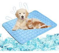 zoocco Dog Cooling Mat Large, Self-Cooling Gel Mat for Dogs & Cats, Foldable Pet Crates, Sofa, Car & Indoor Use (Non-Slip, Breathable Summer Essential) (Blue,XL)