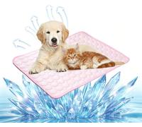 zoocco Dog Cooling Mat Large, Self-Cooling Gel Mat for Dogs & Cats, Foldable Pet Crates, Sofa, Car & Indoor Use (Non-Slip, Breathable Summer Essential) (Pink,L)