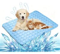 zoocco Dog Cooling Mat Large, Self-Cooling Gel Mat for Dogs & Cats, Foldable Pet Crates, Sofa, Car & Indoor Use (Non-Slip, Breathable Summer Essential) (Blue,M)