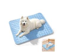 zoocco Dog Cooling Mat, Pet Cooling Pad for Dogs & Cats, Self Summer Comfort Mat for Indoor Outdoor Crate Floor Sofa Travel Use (Light Blue,X-Small)