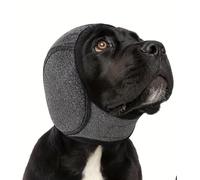 zoocco Dog Ear Muffs Noise Protection Adjustable for Fireworks Thunder (Black,S)