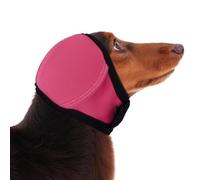 zoocco Dog Ear Muffs Noise Protection for Thunderstorms, Grooming & Travel, Adjustable Calming Ear Cover for Anxious Dogs, Comfortable Hearing Comfort Support (Rose Red (Thickened),M)