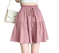 zoocco Flowy Shorts for Women High Waisted Lightweight (Pink,TG)