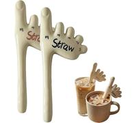 zoocco Foot Straw Handmade Ceramic Toe Straw, Reusable Foot-Shaped Drinking, Funny Gag Gift, Novelty Drinkware for Coffee, Cocktails, Parties