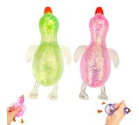 zoocco Glitter Duck Squishy, Slow Rising Stress Relief Ball for Adults Teens Easter Party (AA)