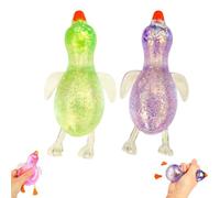 zoocco Glitter Duck Squishy, Slow Rising Stress Relief Ball for Adults Teens Easter Party (FF)