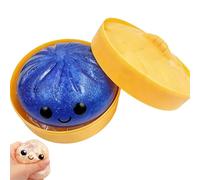 zoocco Glitter Dumpling Squishy Toy, Soft Squeeze Stress Relief Fidget Toy, Cute Bao Bun Sensory Squeeze Ball for Relaxation & Focus (Blue)