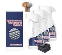 zoocco Highly Concentrated Rust Remover, Heavy Duty Metal Rust Remover for Steel Tools, Automotive Parts, Various Metals Furniture (3 PCS)