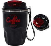 zoocco Insulated Stainless Steel Coffee Travel Mug, Leakproof Coffee Cup for Hot & Cold Drinks, Keep Cup for Travel, Office & Daily Use (Black)