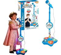 zoocco Microphone with Stand for Kids - Microphone for Kids, Colorful Lights Portable Karaoke Machine Singing Christmas and Birthday Gift, Suitable Both Men and Women (Blue)