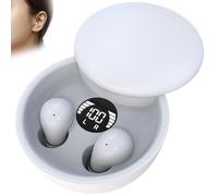zoocco Mini Invisible Headphones Bluetooth 5.4, Comfortable Invisible Earbuds Wireless Bluetooth for Sleeping, Small Bluetooth Earbuds for Work, Travel & Sports (White)