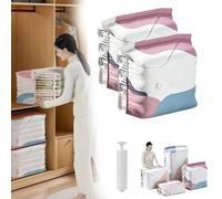 zoocco No Pump Vacuum Storage Bags for Travel & Home Organization, Compress Clothes Fast and Save Space (40 * 60 * 32CM,2 PCS)