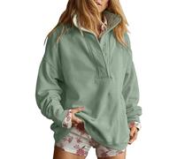 zoocco Oversized Sweatshirt for Women, Womens Sweatshirt Oversized Fall Fashion for Casual Daily Wear (Green,S)