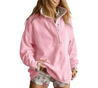 zoocco Oversized Sweatshirt for Women, Womens Sweatshirt Oversized Fall Fashion for Casual Daily Wear (Pink,TTG)