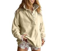 zoocco Oversized Sweatshirt for Women, Womens Sweatshirt Oversized Fall Fashion for Casual Daily Wear (Apricot,TG)