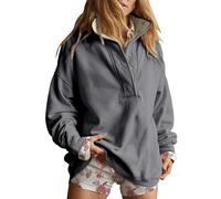 zoocco Oversized Sweatshirt for Women, Womens Sweatshirt Oversized Fall Fashion for Casual Daily Wear (Dark Gray,Grand)