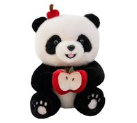 zoocco Paudy Panda Emotional Support Plush, Ultra-Soft Panda Plush for Stress Relief & Comfort, Realistic Stuffed Animal Hug Toy, Gifts for Adults & Kids (35CM,Apple)