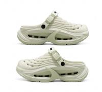 zoocco Platform Clogs for Men and Women, 5 cm High-Rebound EVA (Beige Green,43)