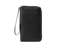 zoocco Portefeuille Passeport, RFID Passport Wallet with Card Slots, Multi-Functional Passport Holder for Family, Business People, Travel Enthusiasts, Elderly Travelers (Black)