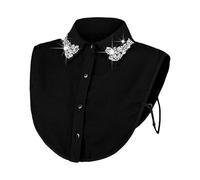 zoocco Red Christmas Plaid Rhinestone Detachable Collar, Sparkling Rhinestone Collar, Stylish Detachable for Holiday Parties (DD)