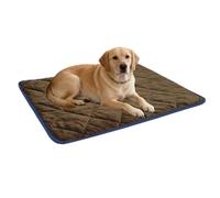zoocco Self Warming Dog Bed, Non Electric Washable Dog Crate Pad with Anti-Slip Bottom, Soft Dog Bed for Large Dogs, Home & Crate (Brown,40 * 50CM)