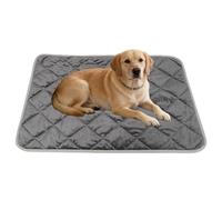 zoocco Self Warming Dog Bed, Non Electric Washable Dog Crate Pad with Anti-Slip Bottom, Soft Dog Bed for Large Dogs, Home & Crate (Gray,115 * 72CM)