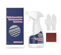 zoocco Steel Rust Remover Spray 120ml, Highly Concentrated Rust Stain Remover for Tools, Fast Acting Metal Cleaner for Automotive Parts, Machinery, Fences & Workshop Maintenance (1PCS)