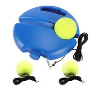zoocco Tennis Trainer Rebound Ball Set with Weighted Base, Solo Practice Reaction Kit, Tennis Self Training Tool for Beginners & Adults (Blue Base with 2 Balls)