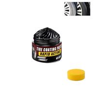 zoocco Tire Coating Paste Premium Ceramic Tire Coating Deep Black Tire Shine Long Lasting Tire Polish Rubber & Plastic Trim Restorer for Car SUV Truck RV (1 PCS)