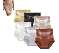 zoocco Unique Underwear Tummy Control Women, High-Waist Seamless Shaping Panties, Tummy Control Underwear for Smooth Waist Under Dresses & Pants (6pc,TTG)