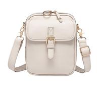zoocco Urvashi Crossbody Leather Bag, Anti Theft Crossbody Bag Women with 10 Card Slots, RFID Crossover Purse for Shopping,Travel (Milk White)