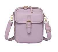 zoocco Urvashi Crossbody Leather Bag, Anti Theft Crossbody Bag Women with 10 Card Slots, RFID Crossover Purse for Shopping,Travel (Light Purple)