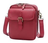 zoocco Urvashi Crossbody Leather Bag with RFID Protection, Crossbody Leather Bag Vintage Style for Women Travel, Work, Daily Use (Burgundy)