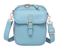zoocco Urvashi Crossbody Leather Bag with RFID Protection, Crossbody Leather Bag Vintage Style for Women Travel, Work, Daily Use (Light Blue)
