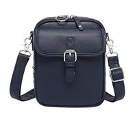 zoocco Urvashi Crossbody Leather Bag with RFID Protection, Crossbody Leather Bag Vintage Style for Women Travel, Work, Daily Use (Navy Blue)