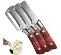 zoocco Vegetable Peeler Fruit Peeler - Stainless Steel Heavy Duty Kitchen Peeler with Ergonomic Wide Handle, Comfortable Grip for Thick Melon Hard Rind Sugarcane (3 Pcs)