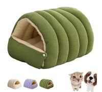 zoocco Warm Cozy Monster Cat Bed, Soft Tent Style Cozy Monsters Dog Bed, Removable Cushions & Machine Washable Cover for Cats Small Dogs to Feel Loved (Green,Large)