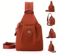 zoocco Waterproof Two Way Commuter Bag, Anti-Theft Waterproof 2-Way Commuter Bag Lightweight & Multi-Pockets for Women (Orange)